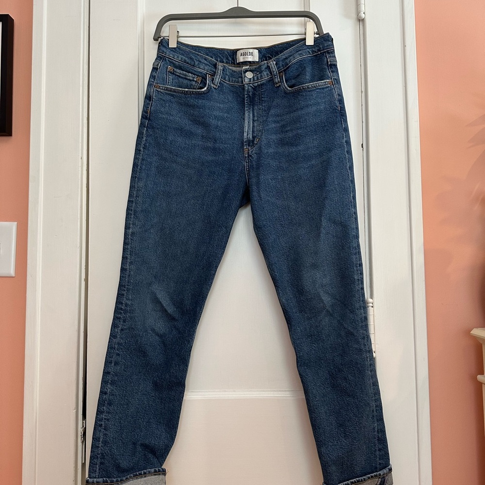 Agolde Women's Straight Leg Jeans in Blue - Picture 10 of 14